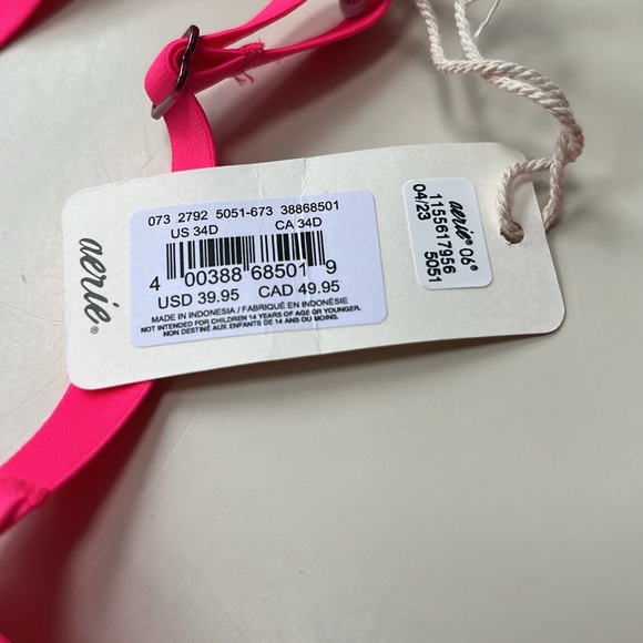 Smoothez by Aerie Unlined Underwire Bra. Hot Pink. NWT - Picture 4 of 5